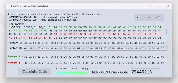 Calculator v4 Algo - for unlocking Huawei 4G modems