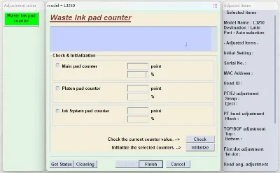 EPSON AdjProg Reset L1210 L3210 L3250 L3251 L3260 L5290