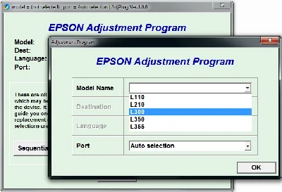 EPSON Adjustment Program Reset-L110 L210 L300 L350 L355