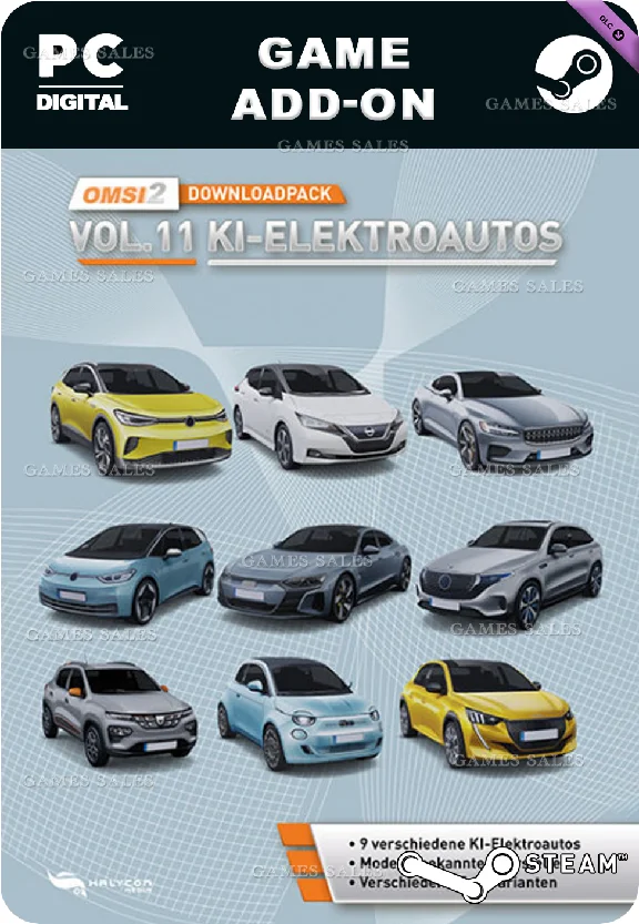 ✅💙OMSI 2 ADD-ON DOWNLOADPACK VOL 11 - AI ELECTRIC CARS