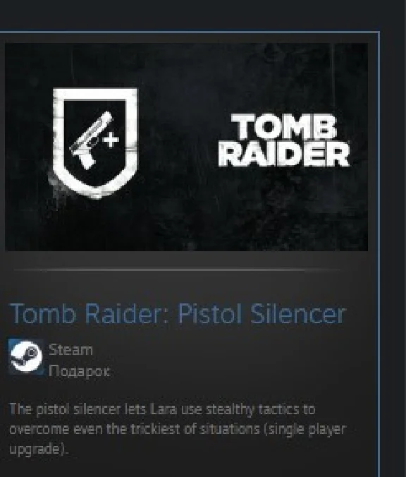 Tomb Raider: Pistol Silencer STEAM GIFT REG FREE