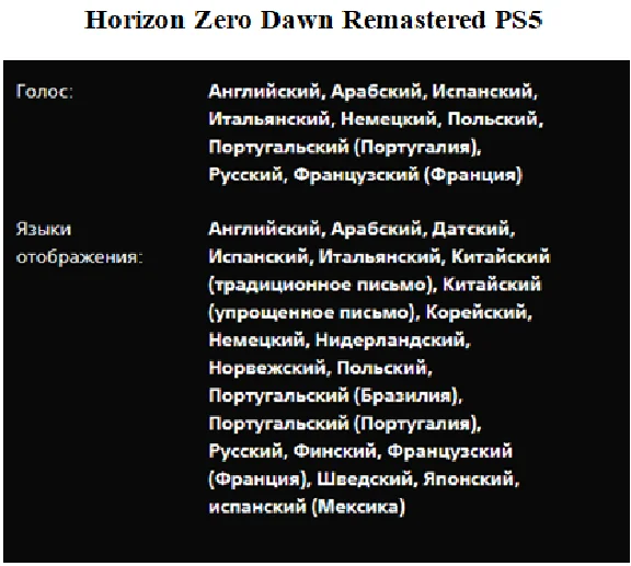 Horizon Zero Dawn Remastered PS5 П3 Аренда от 15 дней