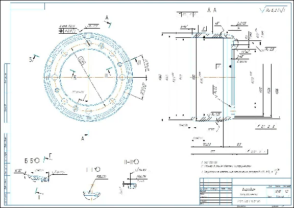 Brake drum. Set of drawings and technologist. kart