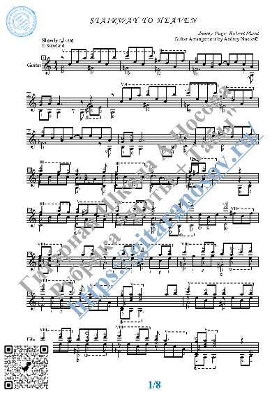 Stairway to Heaven (Sheet music and tabs for guitar)