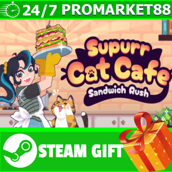 ⭐️ALL COUNTRIES⭐️ Supurr Cat Cafe Sandwich Rush STEAM
