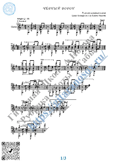 Black Raven (Sheet music and tabs for guitar solo)