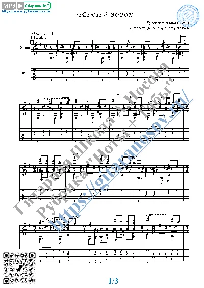 Black Raven (Sheet music and tabs for guitar solo)
