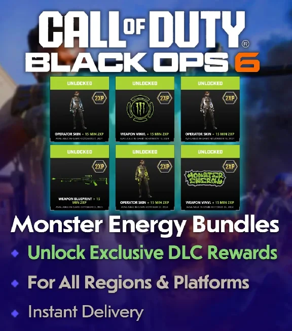 MONSTER ENERGY BUNDLE Call of Duty BLACK OPS 6 (6 keys)