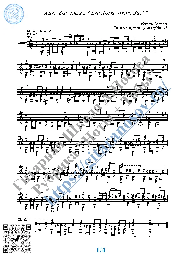 Birds of Passage Fly (Sheet Music, Tabs, Guitar Solo)