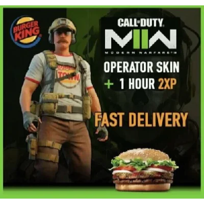 CoD: MW2 Burger Town Operator Skin / 1-Hour 2XP Boost🍔