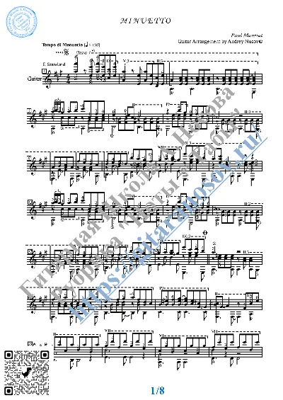 Менуэт_Мориа (Ноты и табы для гитары соло)