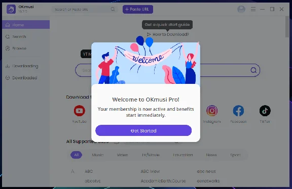 ⬇️ OKmusi MP3 Downloader 📋 1 Year Account 🚀
