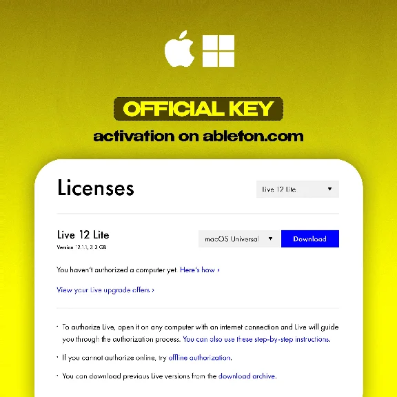 🟢 Ableton Live 12 Lite 🔑 [100% Official Key]