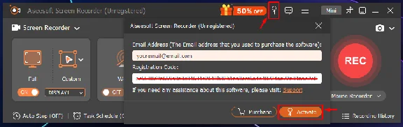 ✴️ Aiseesoft Screen Recorder 🔑1 Year Registration Code