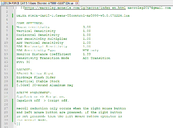 Delta Force - CAR-15 - script for logitech