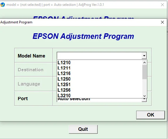Epson Adjustment Prog L1210 L3210 L3250 L3251