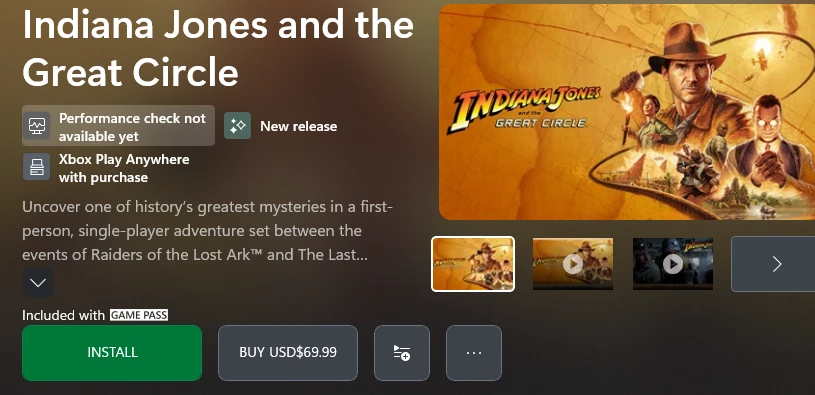 🤠 Indiana Jones and the Great Circle 🤠 Game Pass