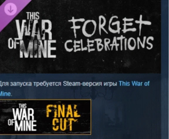 This War of Mine Forget Celebrations Charity DLC💎STEAM