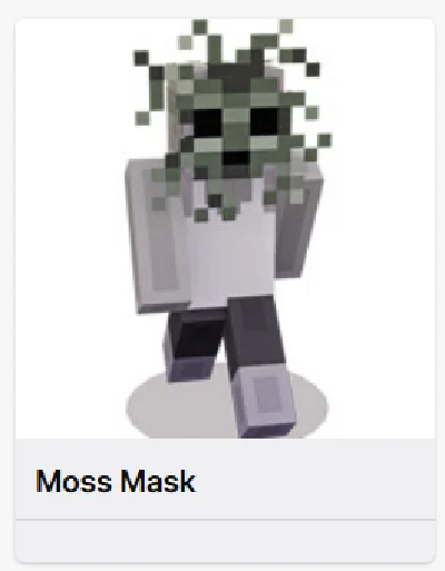 🔥 MINECRAFT ✦ Moss Mask ✦ SKIN ✦ CODE ✦ ITEM + 🎁