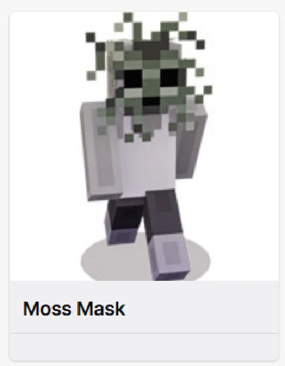 🔥 MINECRAFT ✦ Moss Mask ✦ SKIN ✦ CODE ✦ ITEM + 🎁