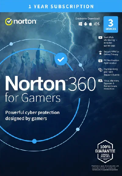Norton 360 for Gamers 3 Devices / 1 year Global
