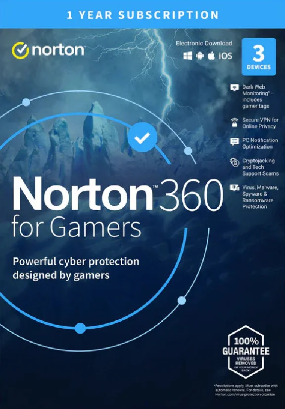 Norton 360 for Gamers 3 Devices / 1 year Global
