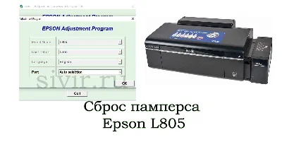 Reset Epson L805  Adjustment Program