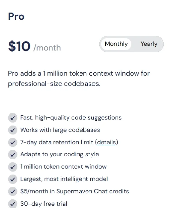 💻 Supermaven ✅ Pro subscription for 30 days ✅