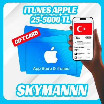 🍏iTunes Apple GIFT CARD 25-5000 TL Turkey🇹🇷 FAST