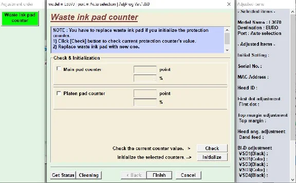 Reset Epson L3050 L3070 Adjustment Program