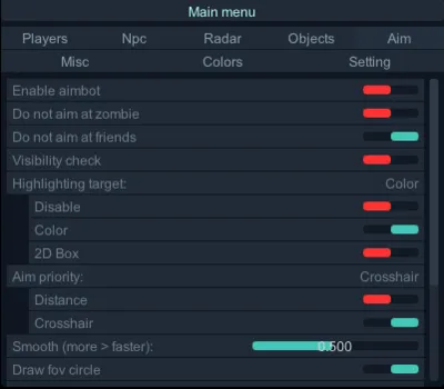рабочий безопасный чит Crooked Arms для игры SCUM