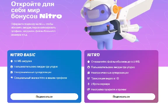 Discord Nitro 1/2/12 Месяцев FULL + 2 BOOST