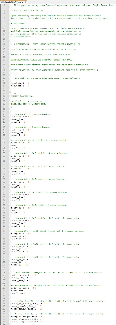 Universal script - No Recoil for Logitech.