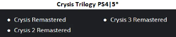Crysis Remastered Trilogy PS4|PS5 P3 Rent from 15 days