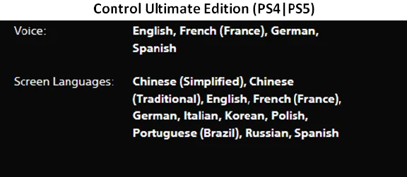 Control Ultimate Edition PS4|PS5 Rent from 10 days