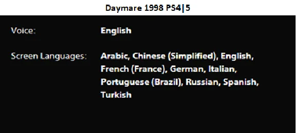 Daymare 1994 PS5+Daymare 1998 PS4|5*Rent P2 from 7 days