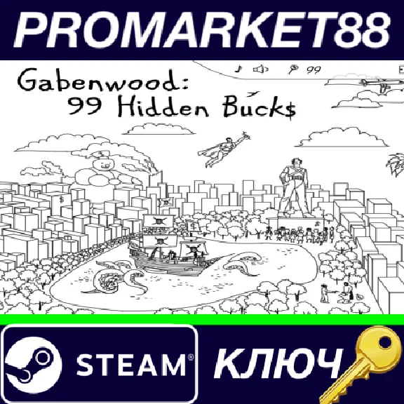⭐ Gabenwood: 99 Hidden Bucks Steam Key 🔑GLOBAL