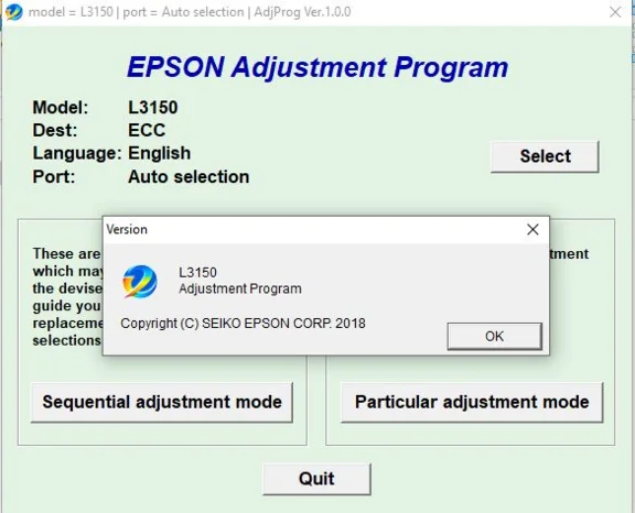 Epson L3150 Adjustment Program