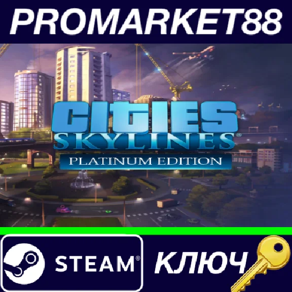 ⭐ Cities: Skylines Platinum Edition EU Steam Key 🔑EURO