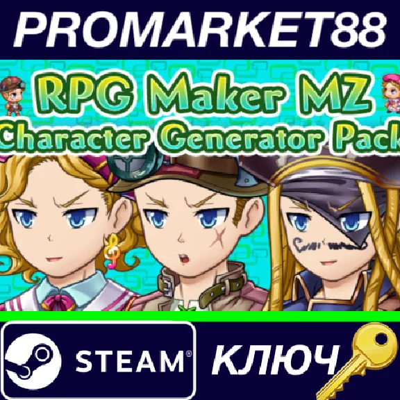 ⭐ RPG MAKER MZ - Character Generator Pack DLC PC Steam 