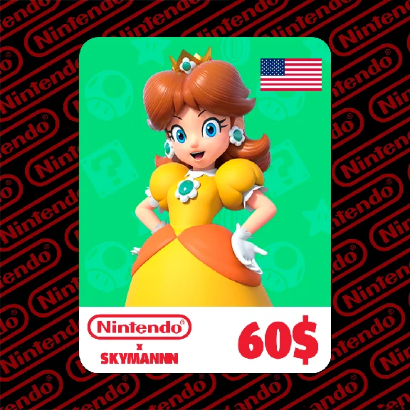 🟡Карта пополнения Nintendo eShop 60$ USD США🇺🇸БЫСТРО