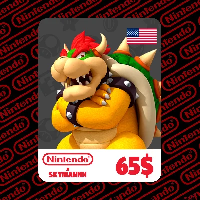 🟡Карта пополнения Nintendo eShop 65$ USD США🇺🇸БЫСТРО