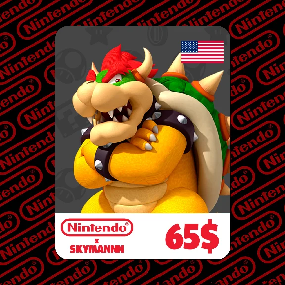🟡Карта пополнения Nintendo eShop 65$ USD США🇺🇸БЫСТРО