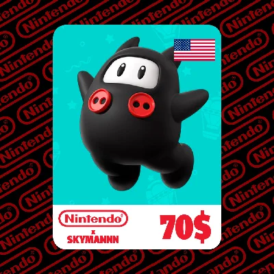🟡Карта пополнения Nintendo eShop 70$ USD США🇺🇸БЫСТРО