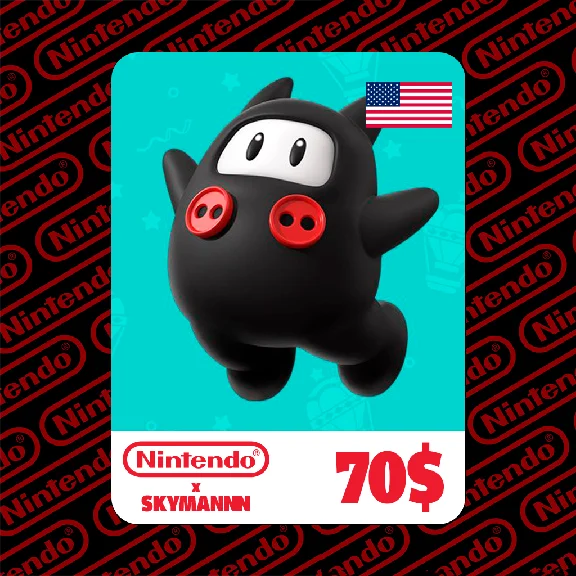 🟡Карта пополнения Nintendo eShop 70$ USD США🇺🇸БЫСТРО