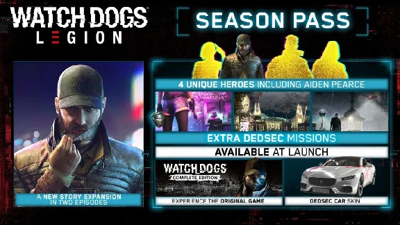 ⭐ Watch Dogs: Legion - Season Pass DLC EU PS4 Key
