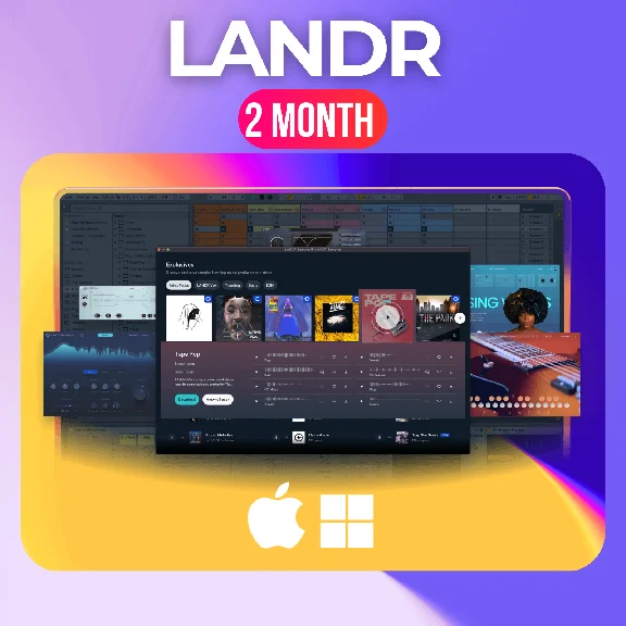 🟣 LANDR Studio 🟣 2 MONTHS 🟣 ON YOUR ACCOUNT 🎁 PLU