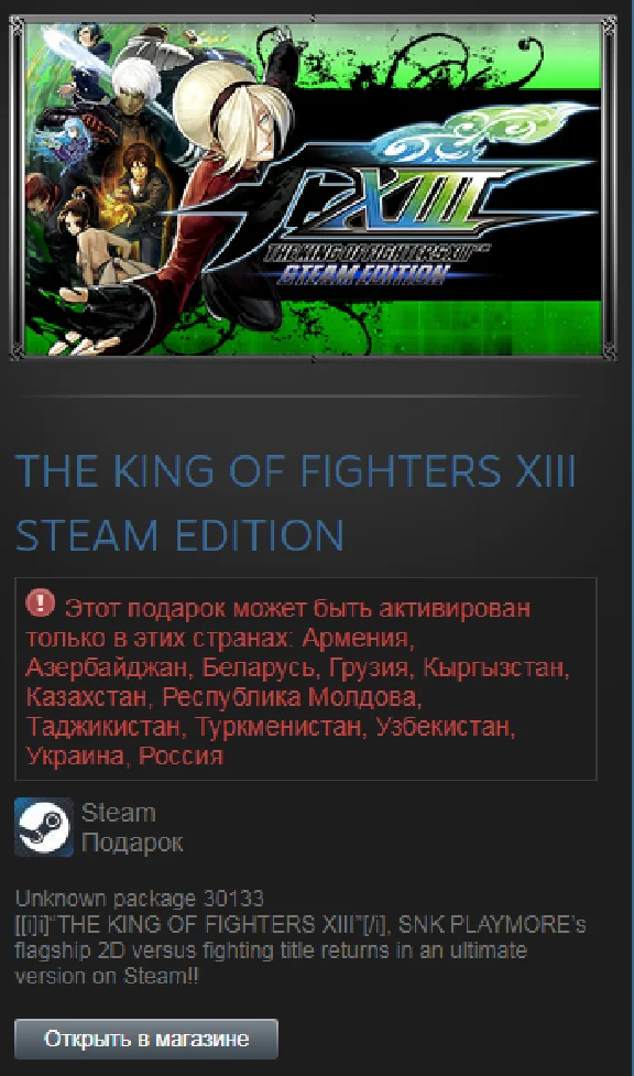 THE KING OF FIGHTERS XIII STEAM ED. (Steam Gift RU/CIS)