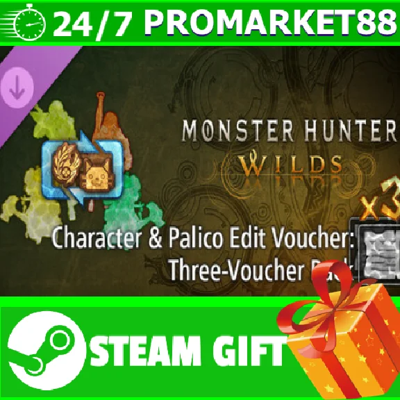 ⭐️ Monster Hunter Wilds Character3Palico Edit Voucher T
