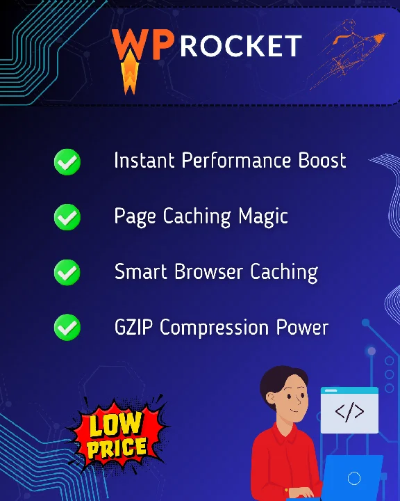 🚀 WP ROCKET WordPress Plugin 📉 12 MONTHS